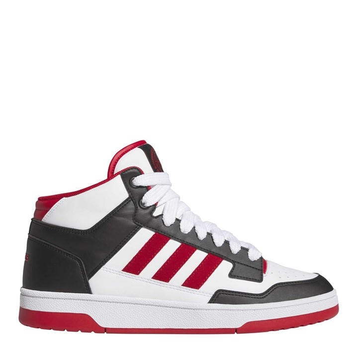 Adidas Men's Black Rapid Court Mid High-Top Trainers in Size 8, Sports Direct