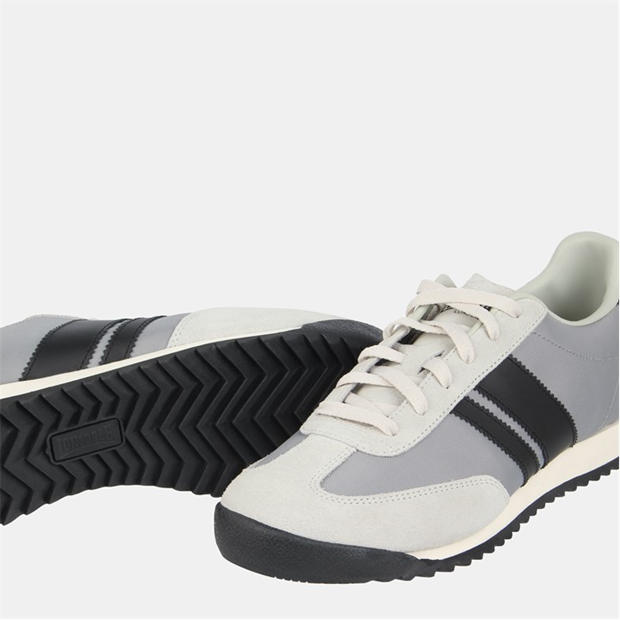 Grey/Black - Lonsdale - Men's Selhurst Suede Court Trainers