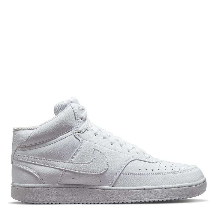 Nike Men's White Court Vision Mid Next Nature in Size 10.5, Sports Direct