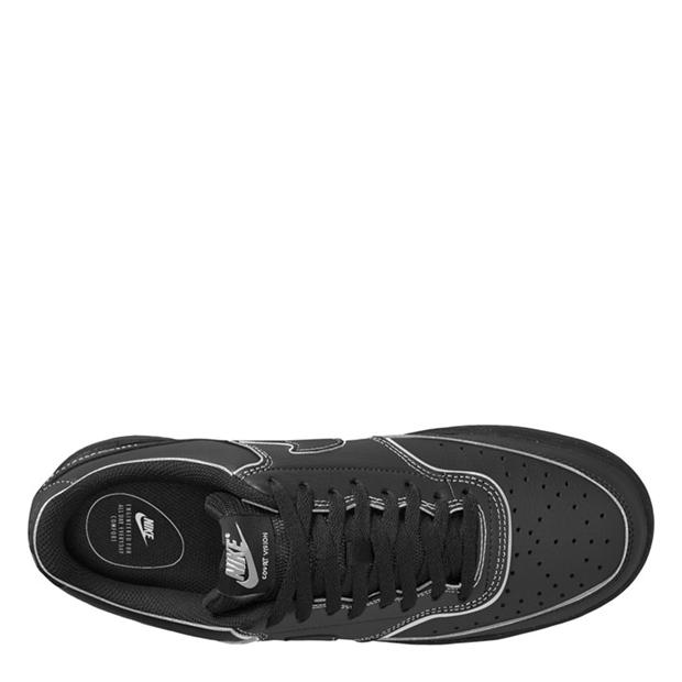 Black/Black-Wht - Nike - Court Vision Low Trainers Mens