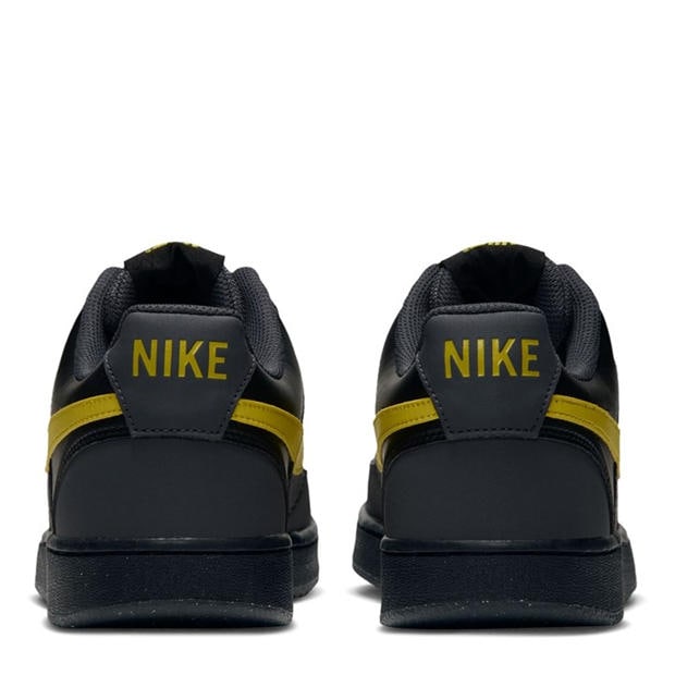 Black/Yellow - Nike - Court Vision Low Trainers Mens
