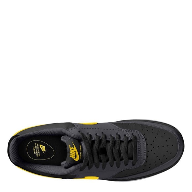 Black/Yellow - Nike - Court Vision Low Trainers Mens