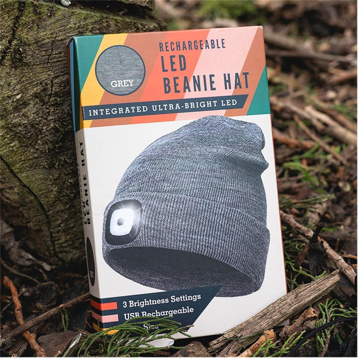 Fizz Creations  Grey Wayfarer Led Beanie Hat, Sports Direct