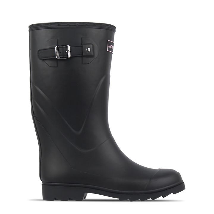 Jack Wills Women's Black Tall Wellies in Size 8, Sports Direct