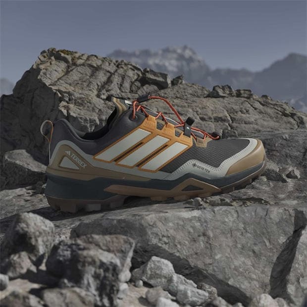Carbon/White - adidas - Terrex Skychaser GORE-TEX Hiking Shoes Mens