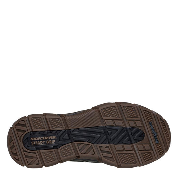 Olive/Brown - Skechers - John Deere Slip-Ins Waterproof Duck Steel Toe Cap Boots Mens