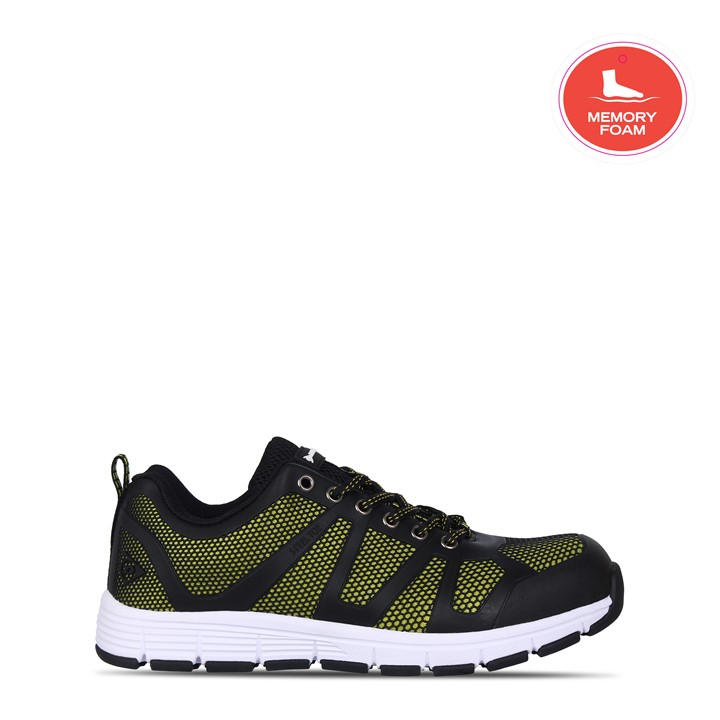 Dunlop Men's Reno Steel Toe Cap Shoes - Black/Fluro - 10 (45) - Image 3