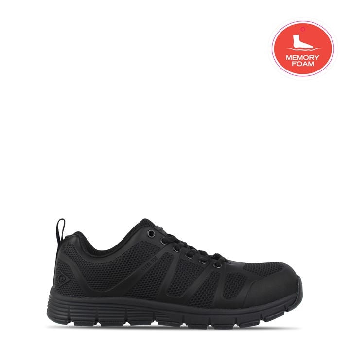 Dunlop Men's Black Reno Steel Toe Cap Shoes Size 5