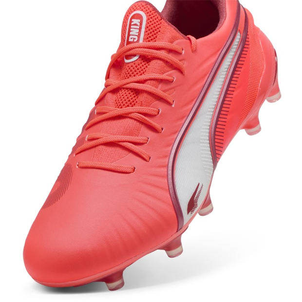 White-Red Fire - Puma - King Ultimate.1 Firm Ground Football Boots Womens