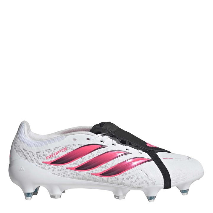 Adidas Men's White Predator Fold-Over Tongue League Soft Ground Football Boots in Size 9, Sports Direct