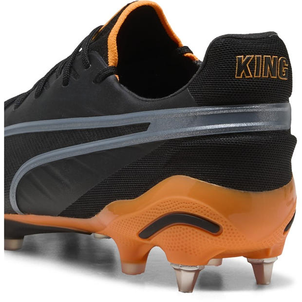 Черно/Оранжево - Puma - Men's King .1 Soft Ground Football Boots