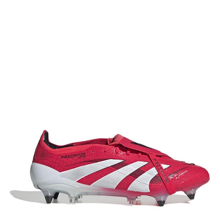 Adidas Men's Red Predator Elite Fold-Over Tongue  Soft Ground Football Boots in Size 8, Sports Direct