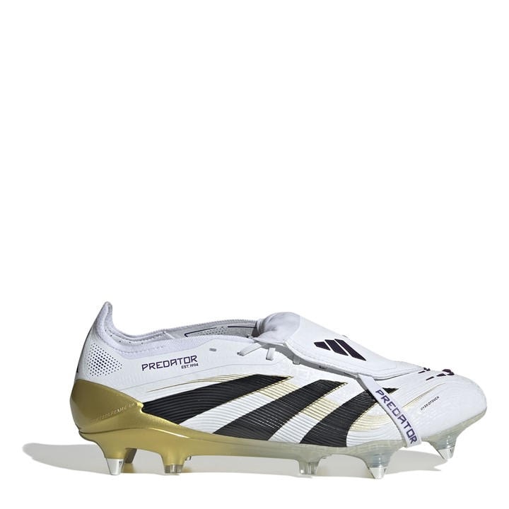 Adidas Men's White Predator Elite Fold-Over Tongue  Soft Ground Football Boots in Size 6.5, Sports Direct