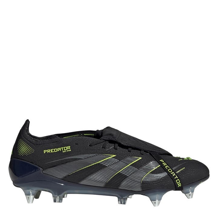 Adidas Men's Black Predator Elite Fold-Over Tongue  Soft Ground Football Boots in Size 9, Sports Direct
