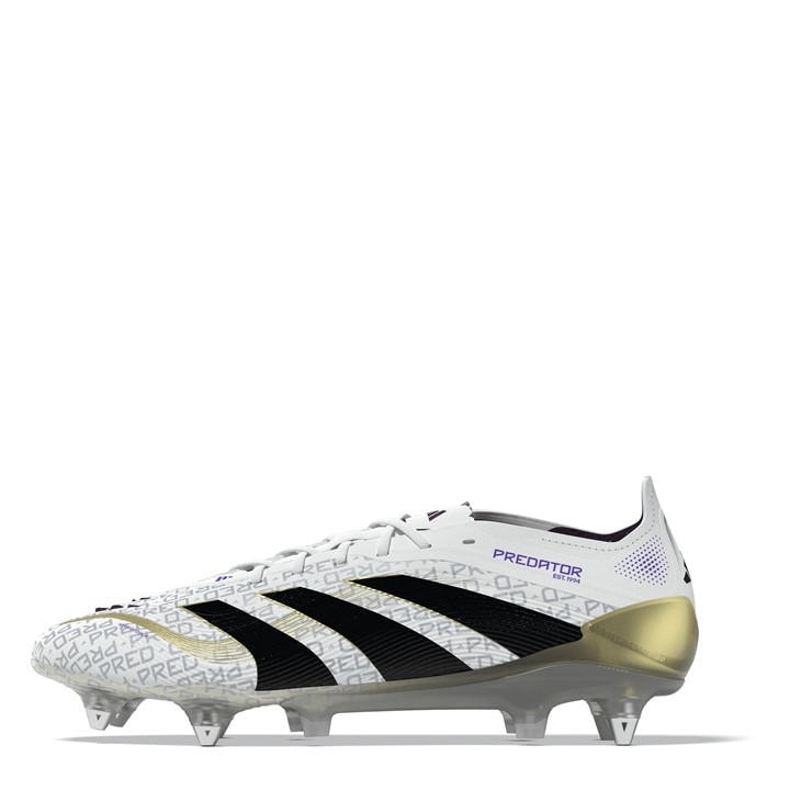 Adidas Men's White Predator Elite Soft Ground Football Boot in Size 5.5, Sports Direct