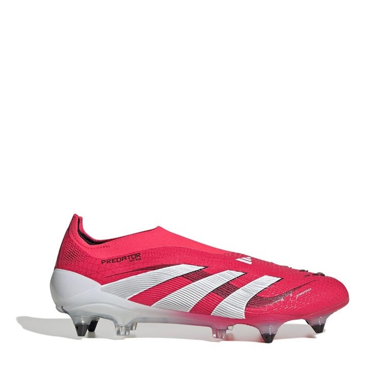 Adidas Men's Red Predator Elite Laceless Soft Ground Football Boots in Size 8, Sports Direct