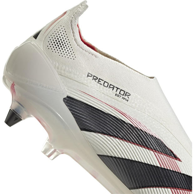Off White/Black - adidas - Unisex Adults Predator Elite Low Soft Ground Football Boots