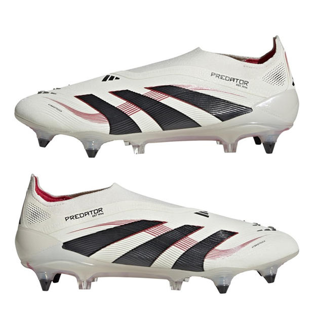 Off White/Black - adidas - Unisex Adults Predator Elite Low Soft Ground Football Boots