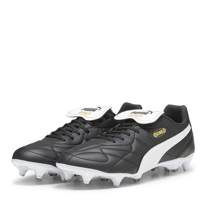 Puma Men's Black King Top Soft Ground Football Boots in Size 7.5, Sports Direct