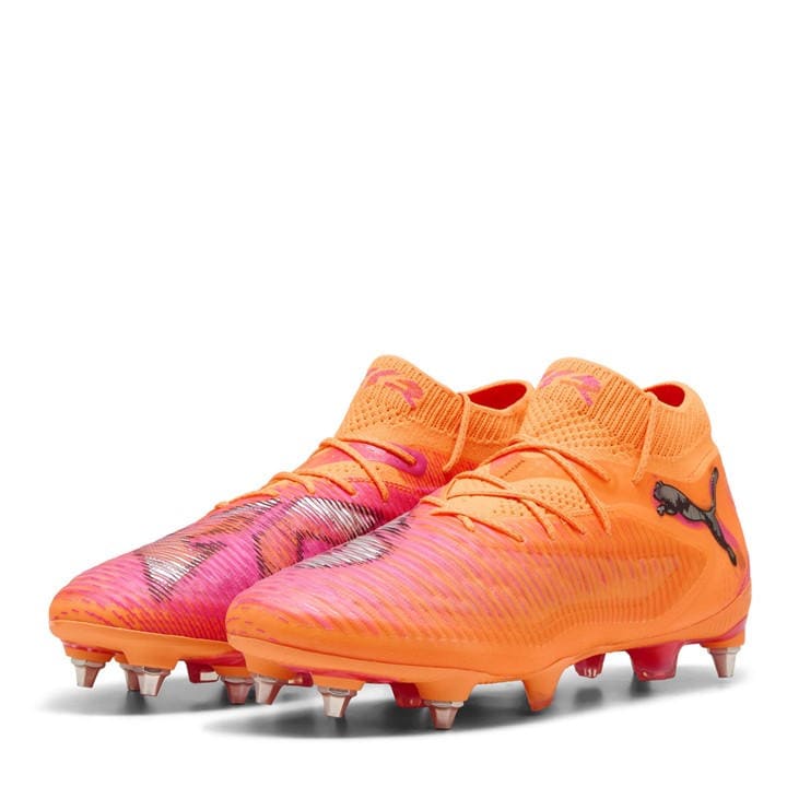Puma Men's Orange Future 8 Ultimate Soft Ground Football Boots in Size 7.5, Sports Direct