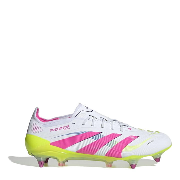 Adidas Men's White Predator Elite Soft Ground Football Boots in Size 9.5, Sports Direct