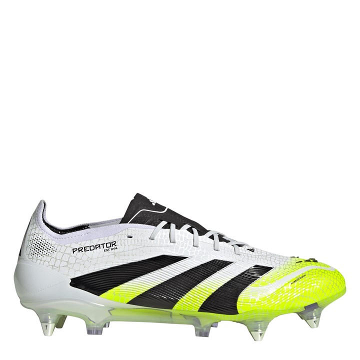 Adidas Men's White Predator Elite Soft Ground Football Boots in Size 8, Sports Direct
