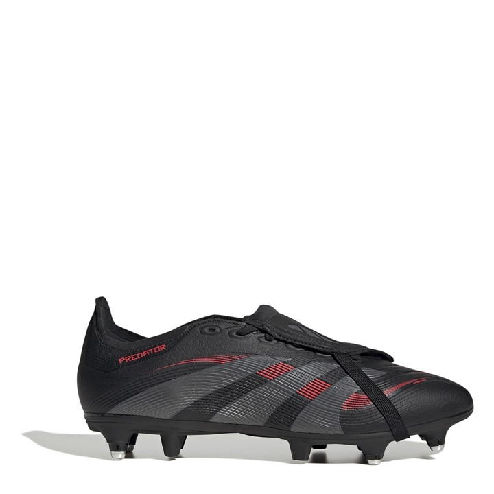Adidas Men's Black Predator League Fold-Over Tongue Soft Ground Football Boots in Size 7.5, Sports Direct