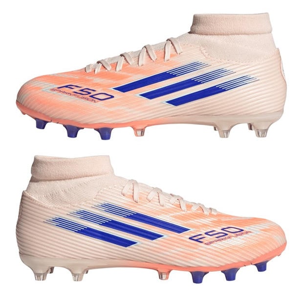 Оранжево/Синьо - adidas - F50 Sparkfusion League Womens Firm Ground Football Boots