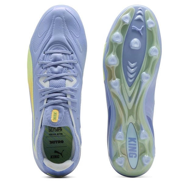 Ice/Yellow - Puma - Women's King .1 King Firm Ground Football Boots