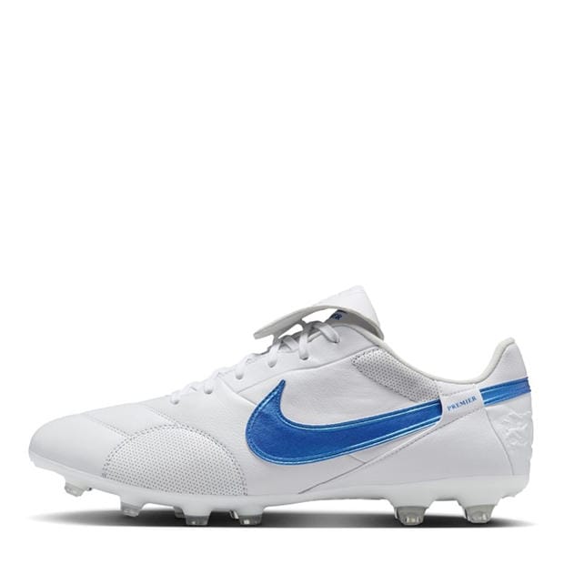 White/Blue - Nike - Premier 3 Adults Firm Ground Football Boots