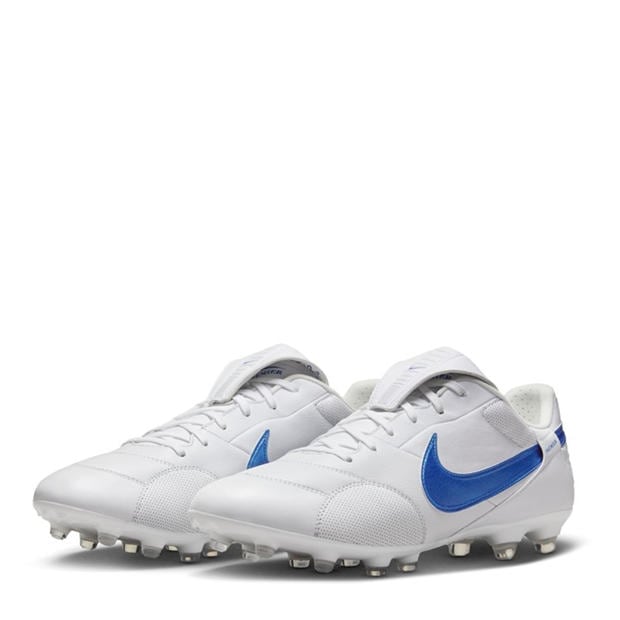 White/Blue - Nike - Premier 3 Adults Firm Ground Football Boots