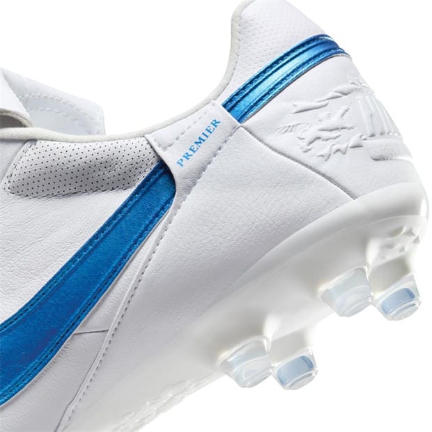 White/Blue - Nike - Premier 3 Adults Firm Ground Football Boots