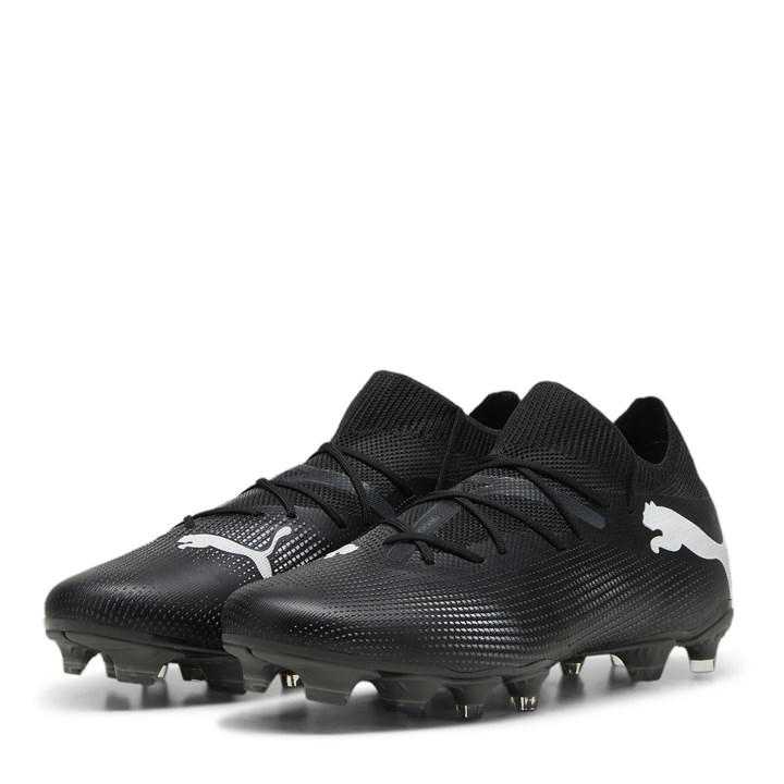 Puma Men's Black Future 7 Match Rush Firm Ground Football Boots in Size 9.5, Sports Direct