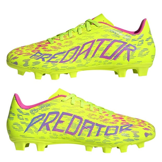 Lucid Lemon/Blu - adidas - Unisex Adults Predator Firm Ground Football Boots