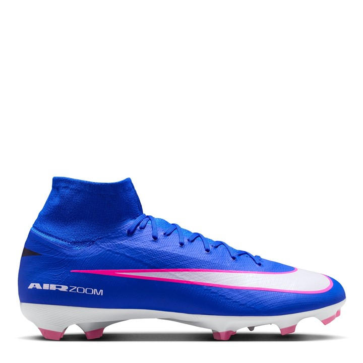 Nike Men's Blue Zoom Mercurial Superfly 10 Pro  Firm Ground Football Boots in Size 10.5, Sports Direct