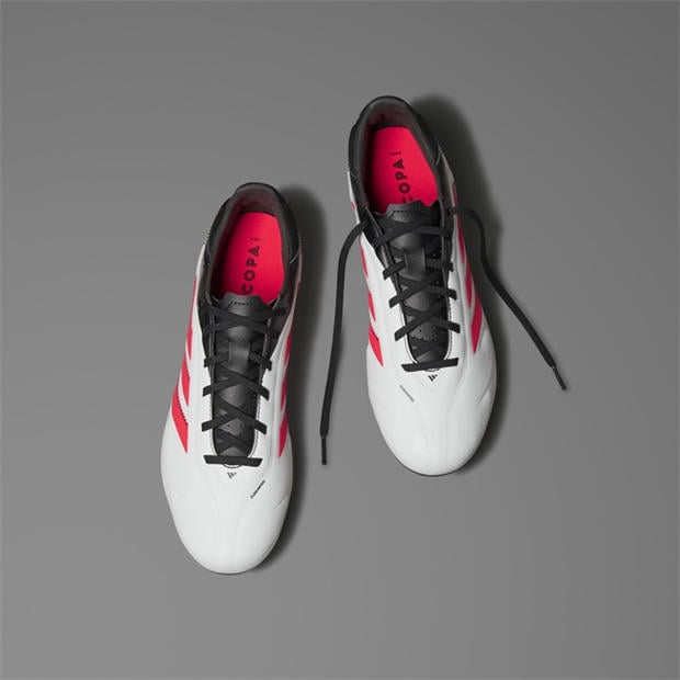 БЯЛО/ЧЕРВЕНО/С - adidas - Men's Copa Pure III Firm Ground Football Boots