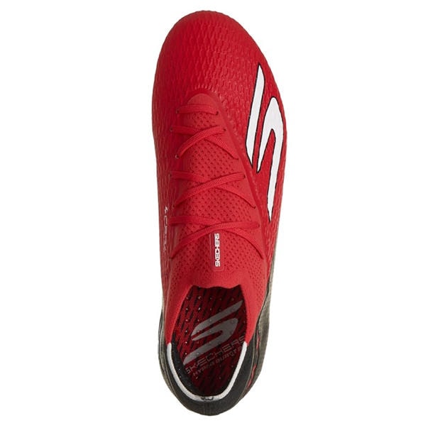 Red/Black - Skechers - SKX 2 Elite Adults Firm Ground Football Boots