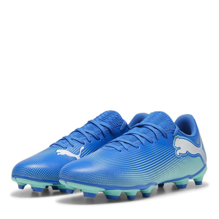 Puma Men's Blue Future 7 Play Firm Ground Football Boots in Size 11, Sports Direct