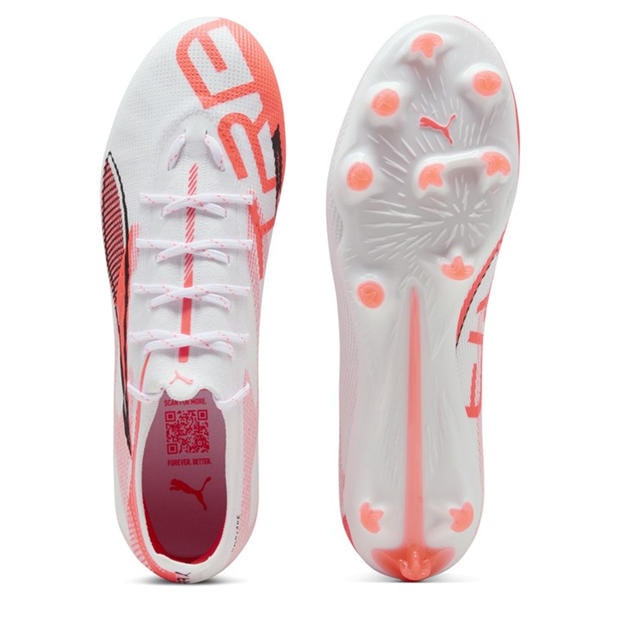 WHITE/RED - Puma - Puma ULTRA 5 PRO FG/ Sn53