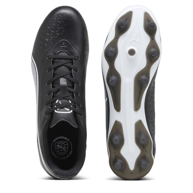 Black/White - Puma - Puma King Match Fg/Ag Firm Ground Football Boots Mens