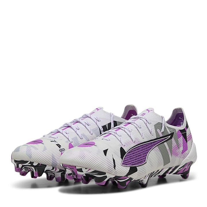 Puma Men's White Ultra 5 Ultimate Firm Ground Football Boots in Size 7, Sports Direct