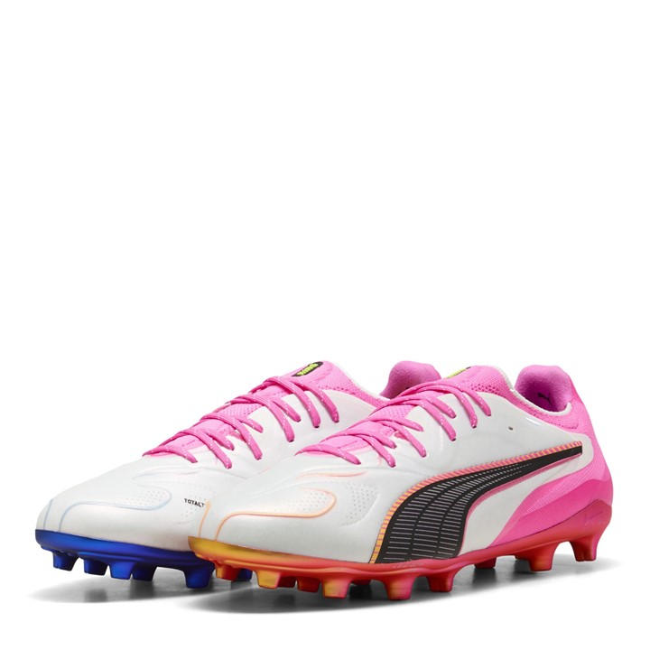 Puma Men's Pink King Ultimate Firm Ground Football Boots in Size 10, Sports Direct