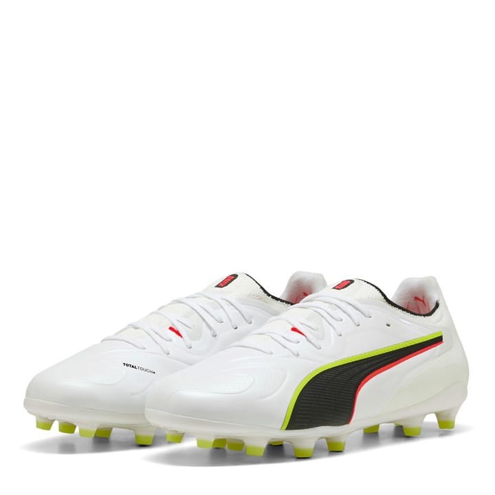 Puma Men's White King Ultimate Firm Ground Football Boots in Size 7, Sports Direct