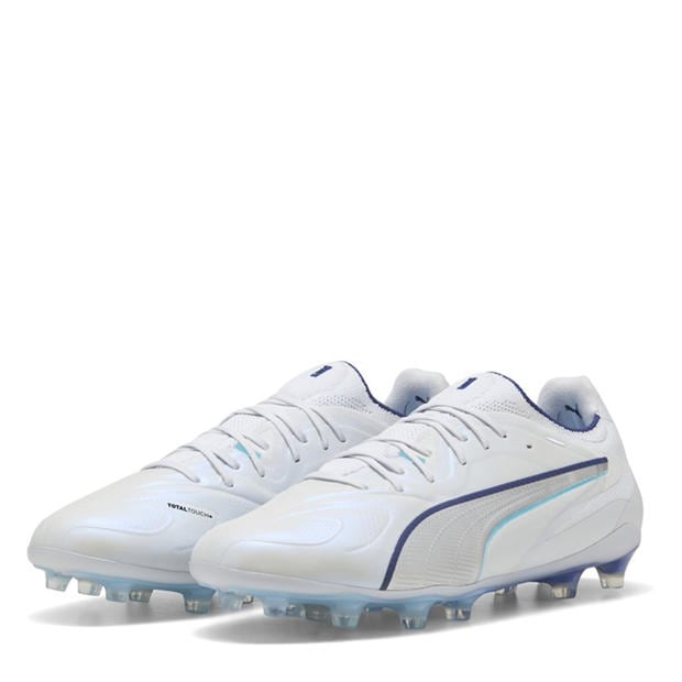 Silver/Blue - Puma - Mens PUMA King Ultimate Firm Ground Football Boots