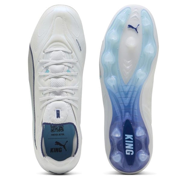 Silver/Blue - Puma - Mens PUMA King Ultimate Firm Ground Football Boots