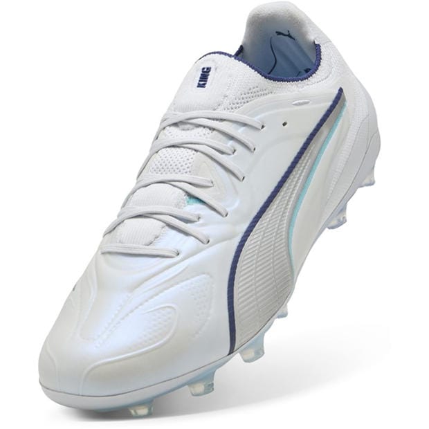 Silver/Blue - Puma - Mens PUMA King Ultimate Firm Ground Football Boots