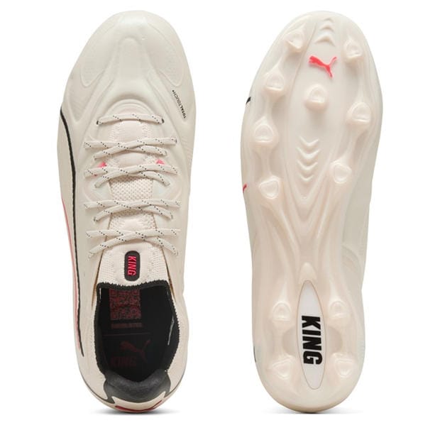 Almond/Red - Puma - Mens PUMA King Ultimate Firm Ground Football Boots
