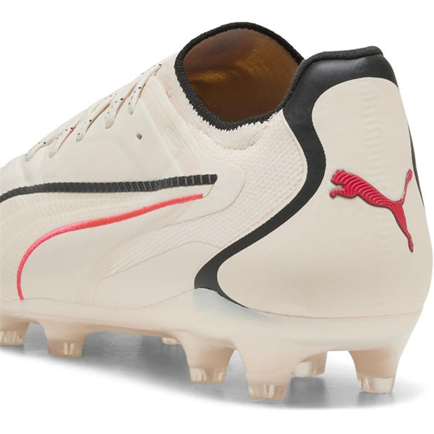 Almond/Red - Puma - Mens PUMA King Ultimate Firm Ground Football Boots