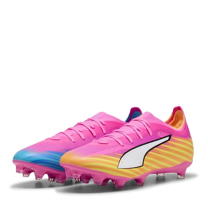 Puma Men's Pink Ultra 5 Match Firm Ground Football Boots in Size 11, Sports Direct