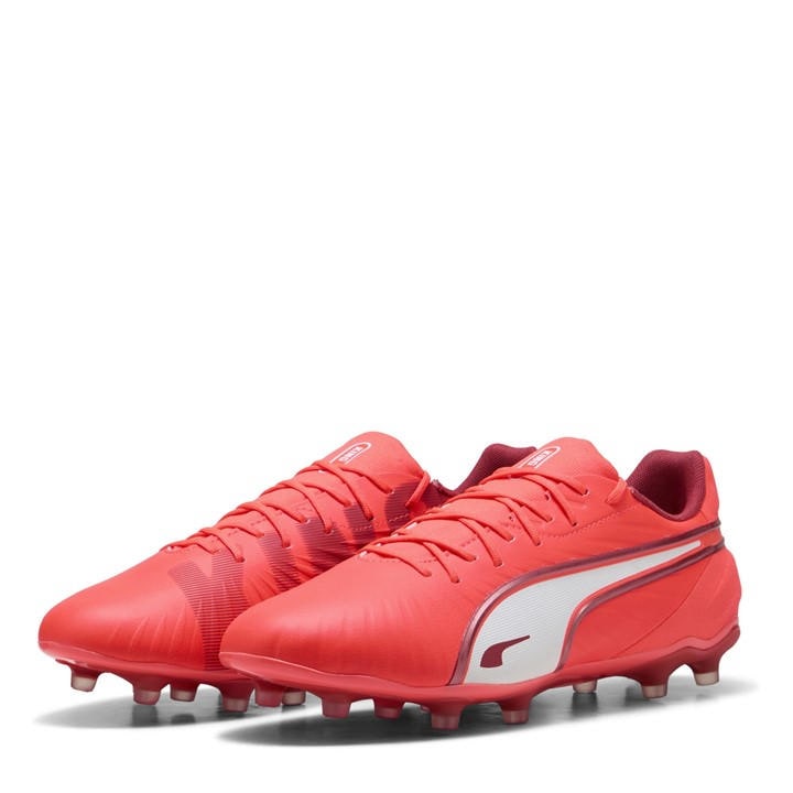 Puma Men's Red King Match 5 Firm Ground Football Boots in Size 9, Sports Direct